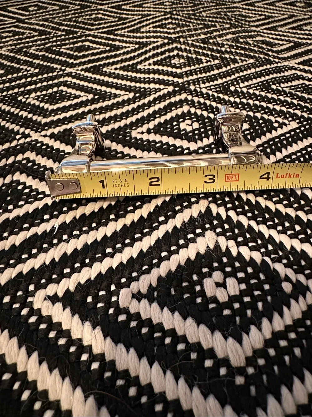 Restoration Hardware Campaign Polished Nickel Pull — Silver Finish-3”